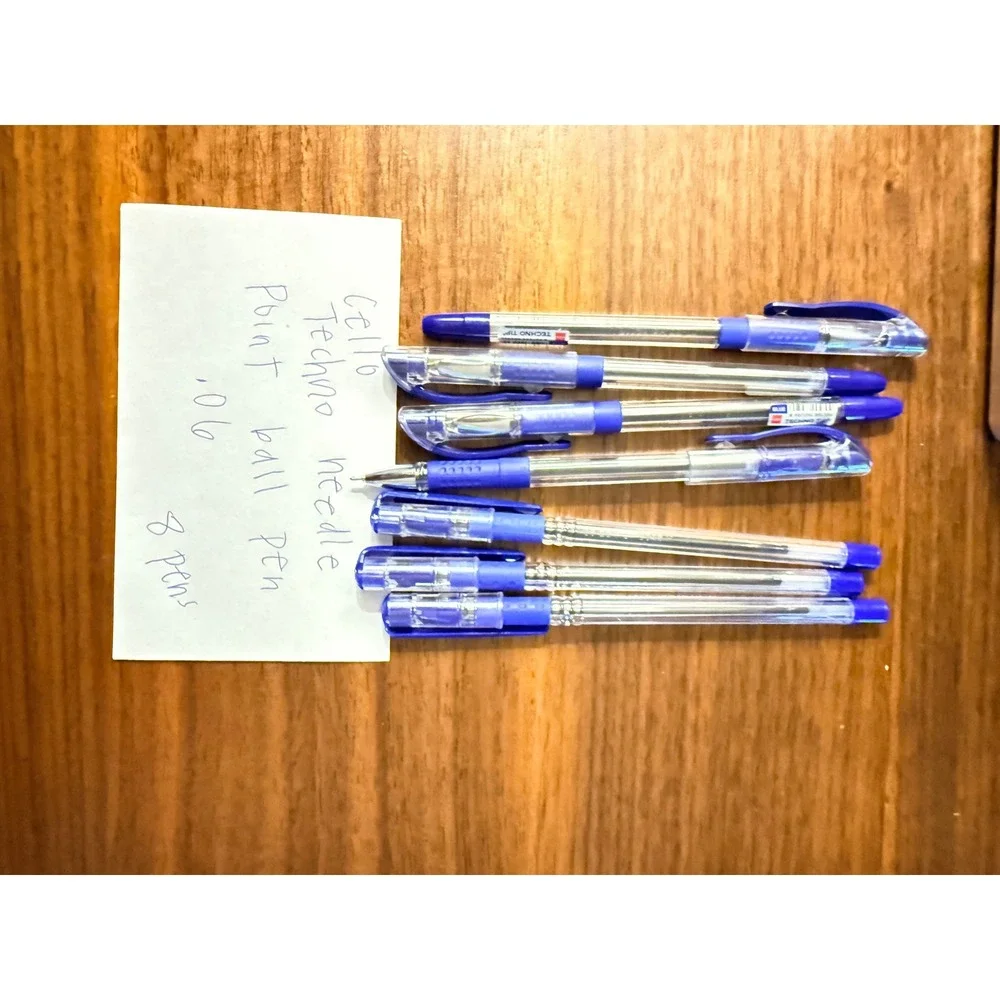 Hiacry 0.7mm Gel Fidget Pens & Cello Techno Tip 0.6mm Ballpoint Pen Lot 17pc